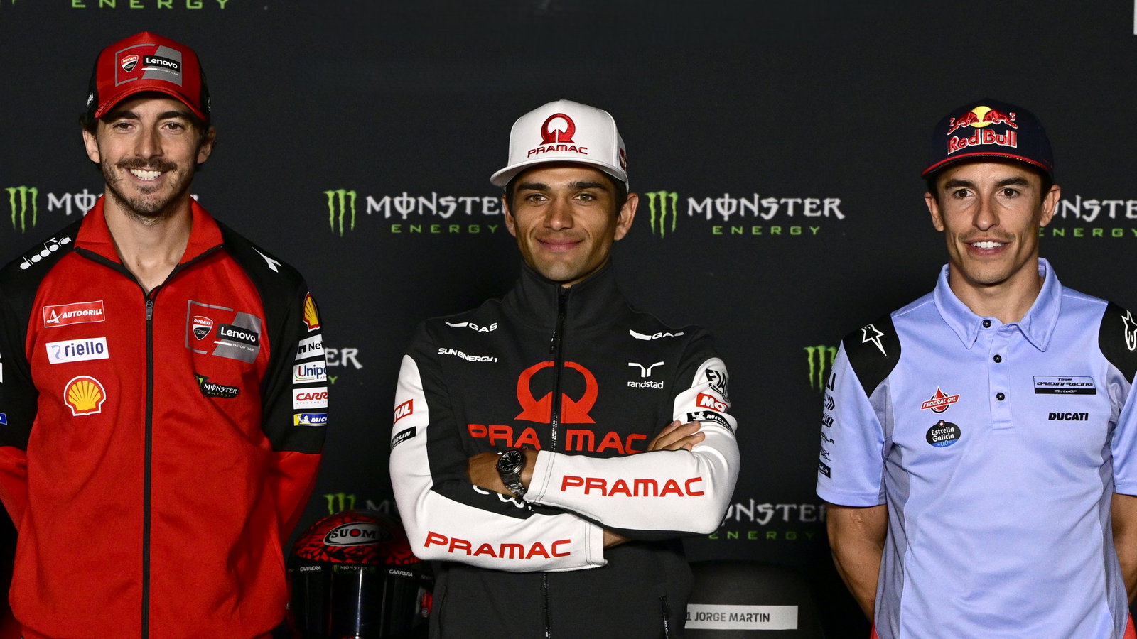 Francesco Bagnaia, Jorge Martin, Marc Marquez